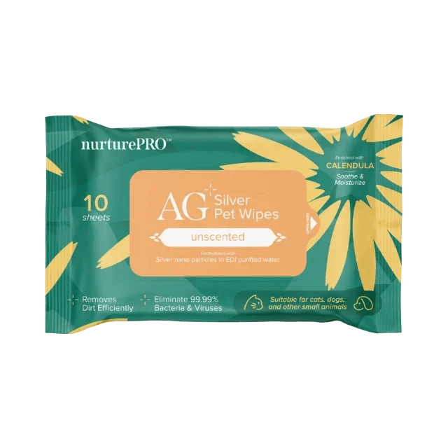 AG+ 銀離子寵物親膚消毒濕紙巾 10片裝（原味）