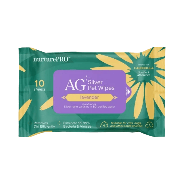AG+ 銀離子寵物親膚消毒濕紙巾 10片裝 (薰衣草)