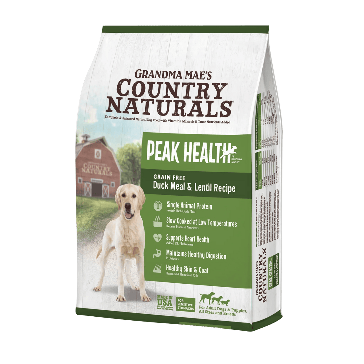 Grandma Mae's Country Naturals 狗乾糧 Peak Health 無穀物鴨肉防敏配方 4LB │ 12LB │ 23LB