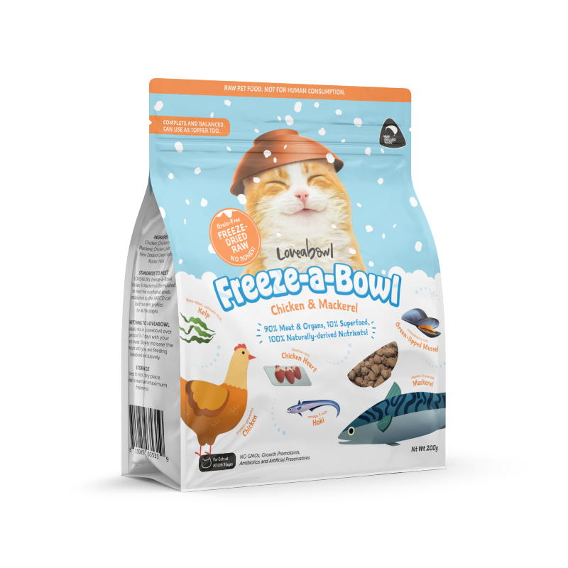 Freezeabowl 貓凍乾主食糧 無穀物走地雞鯖魚海陸配方 85g │ 200g