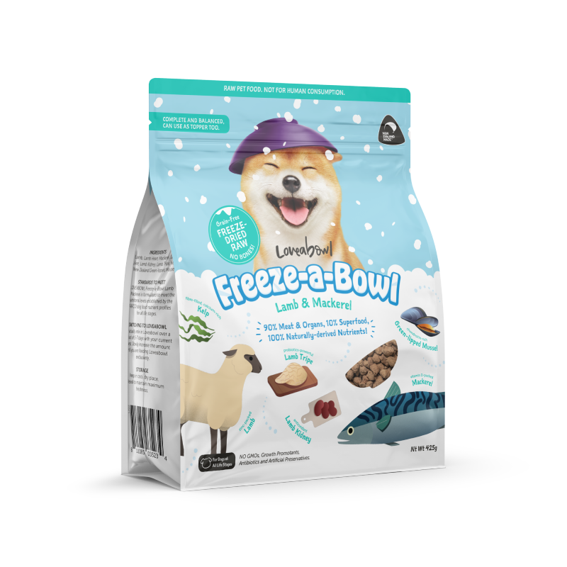 Freezeabowl 狗凍乾主食糧 無穀物羊肉鯖魚海洋配方 140g │ 425g