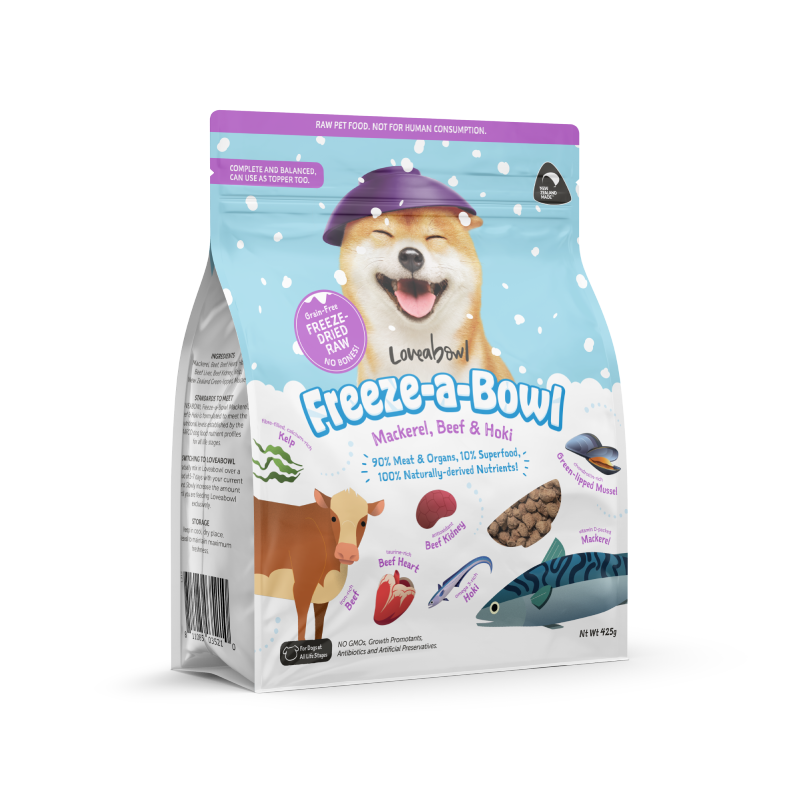 Freezeabowl 狗凍乾主食糧 無穀物牛肉雙魚海鮮配方 140g │ 425g