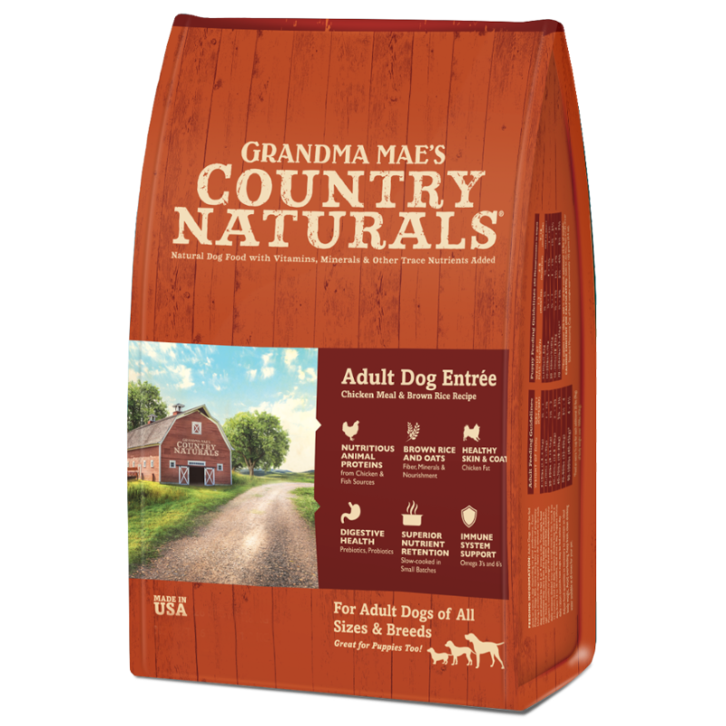 Grandma Mae's Country Naturals 狗乾糧 鯡魚雞肉成犬腸道保護配方 4LB│12LB│24LB