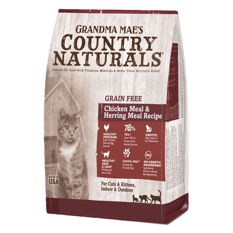 Grandma Mae's Country Naturals 貓乾糧 無穀物雞肉鯡魚防敏配方 3LB│6LB│12LB
