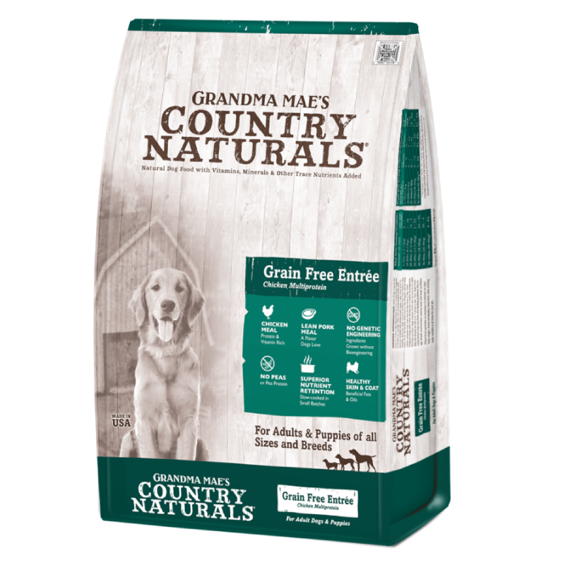 Grandma Mae's Country Naturals 狗乾糧 無穀物白鮭魚雞肉低糖配方 14LB│14LB│25LB