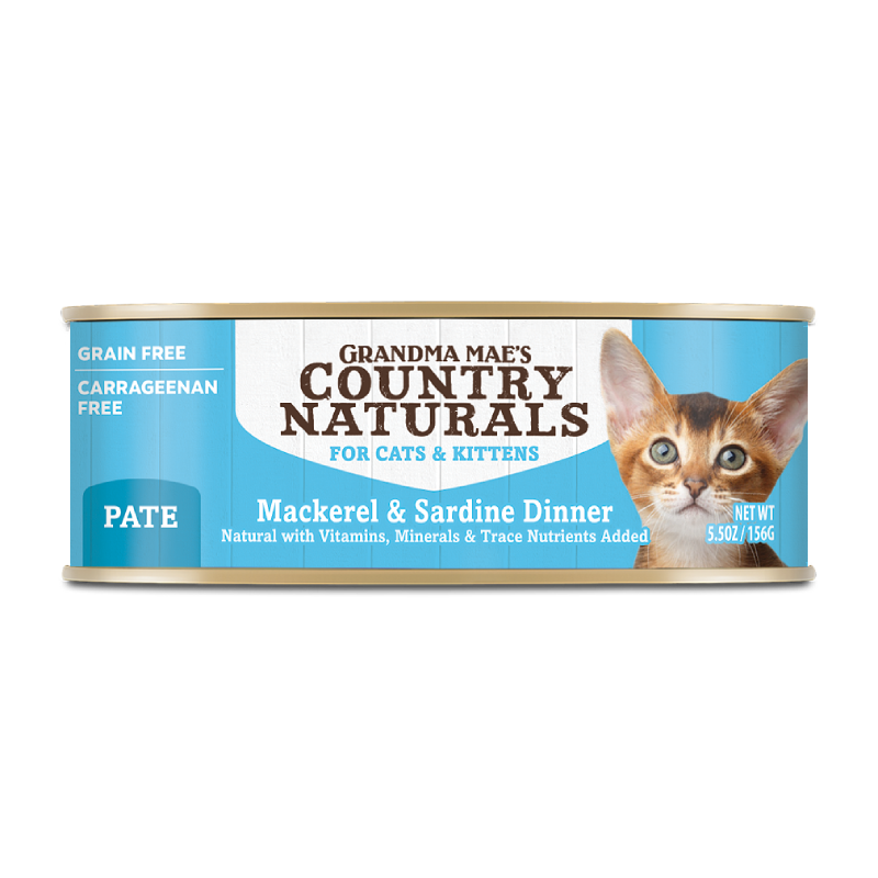 Grandma Mae's Country Naturals 貓罐頭 鯖魚沙甸魚配方 156g