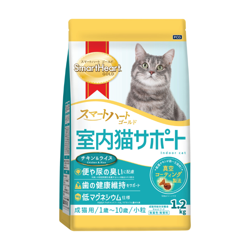 SmartHeart Gold 慧心金裝（日版） 室內貓均衡配方 1.2KG | 6KG