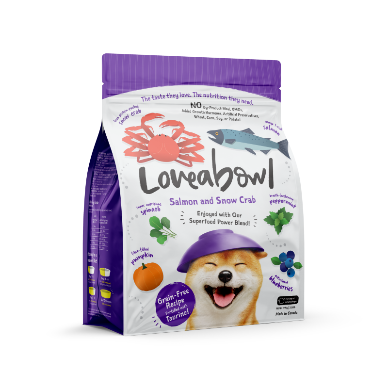 Loveabowl 狗乾糧 無穀物雪蟹三文魚海鮮配方 1.4KG │ 4.5KG │ 10KG