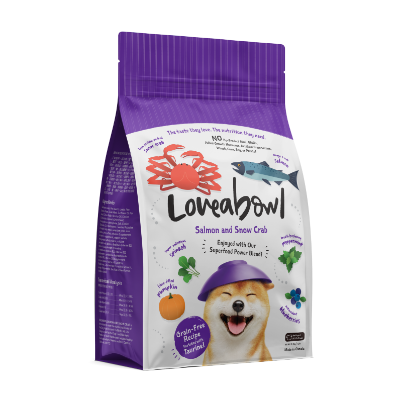 Loveabowl 狗乾糧 無穀物雪蟹三文魚海鮮配方 1.4KG │ 4.5KG │ 10KG