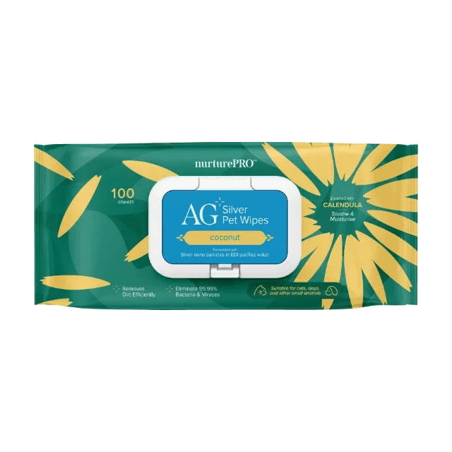 AG+ 銀離子寵物親膚消毒濕紙巾 100片裝 (椰子)