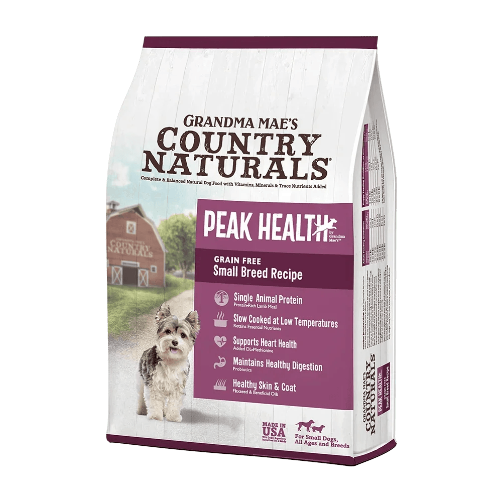 Grandma Mae's Country Naturals 狗乾糧 Peak Health 無穀物羊肉中小型犬亮毛配方 4LB │ 12LB