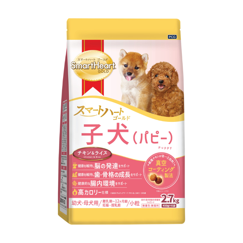SmartHeart Gold 慧心金裝（日版）狗乾糧 幼犬成長配方 2.7KG
