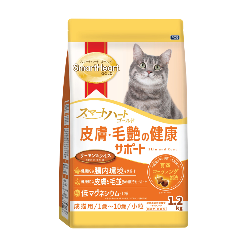 SmartHeart Gold 慧心金裝（日版）亮毛護膚成貓配方 1.2KG | 6KG