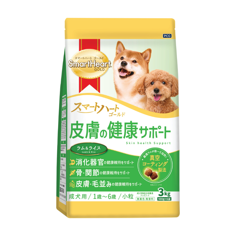 SmartHeart Gold 慧心金裝（日版）狗乾糧 護膚亮毛成犬配方 3KG
