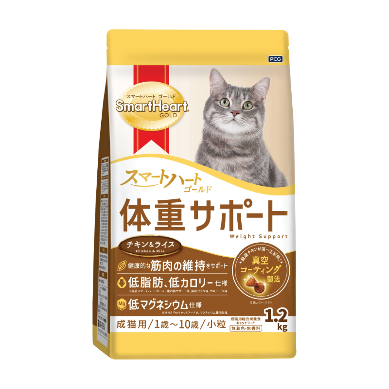 SmartHeart Gold 慧心金裝（日版） 體重控制成貓配方 1.2KG | 6KG